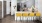 Kitchen countertop bar with yellow barstools